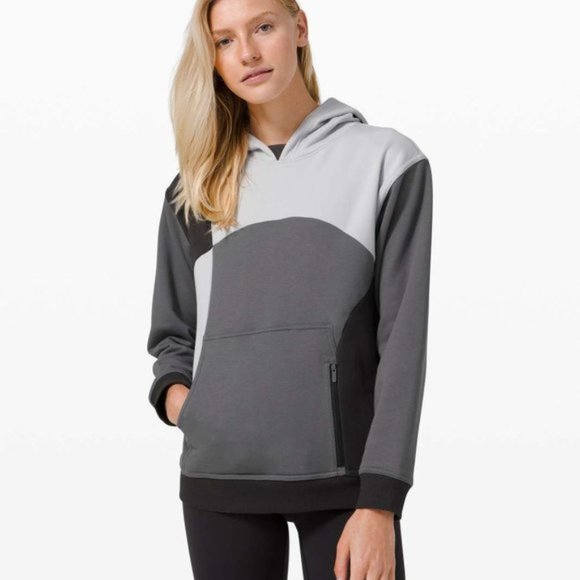 Lululemon All Yours Hoodie Colourblock Starlight/Asphalt Grey/Graphite Size 4 - Picture 3 of 12